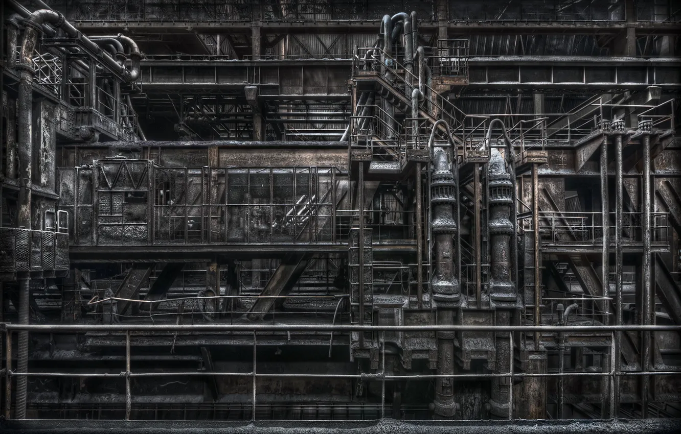 Photo wallpaper background, plant, factory