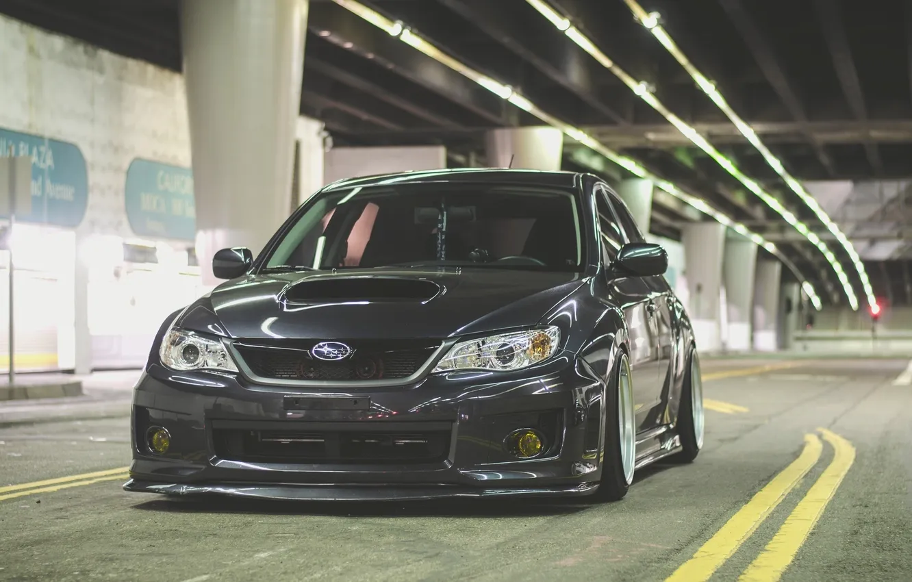 Photo wallpaper machine, tuning, Subaru, Impreza, WRX, before, STI, tuning