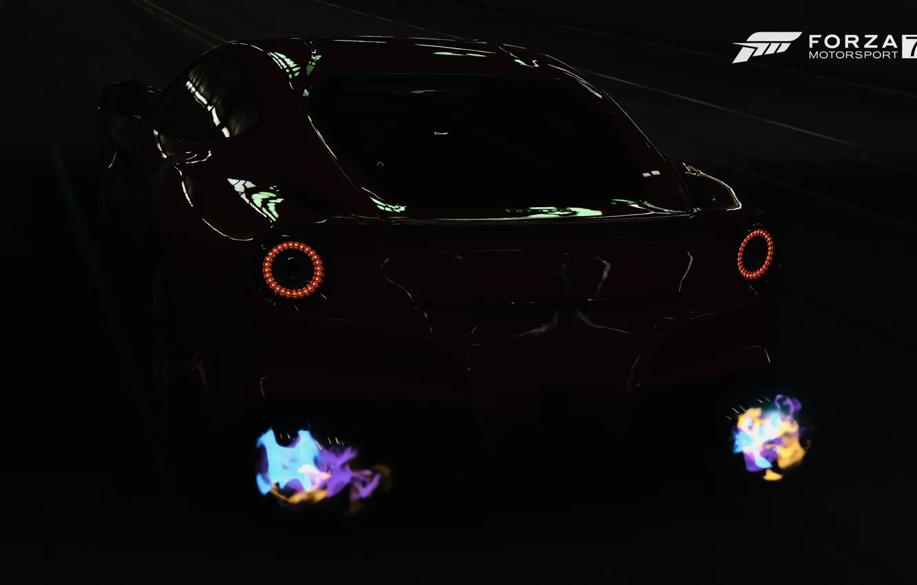 Photo wallpaper HDR, Ferrari, game, Berlinetta, F12, FM7, UHD, Ferrari Berlinetta