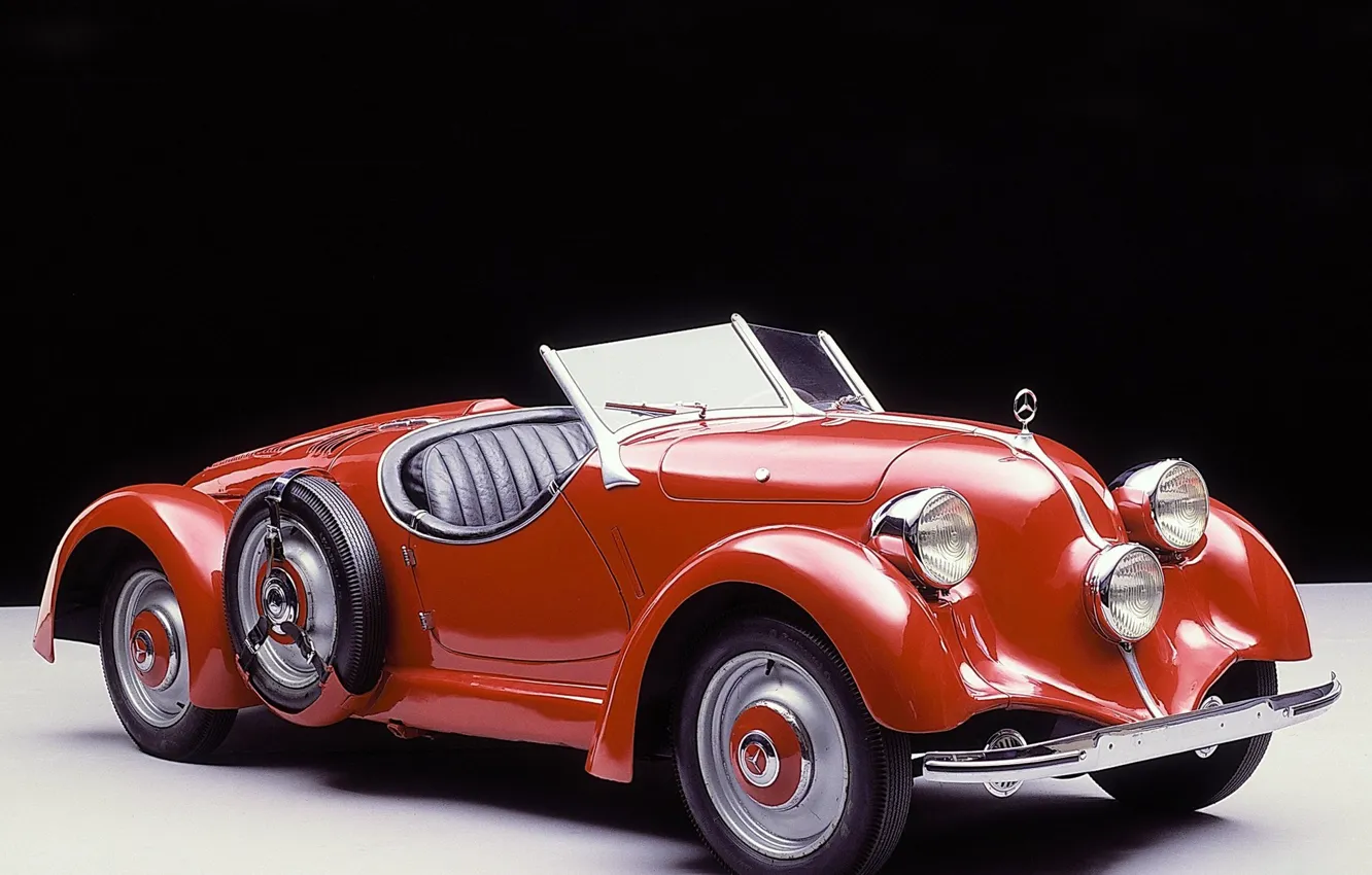 Photo wallpaper retro, convertible, Mercedes Benz
