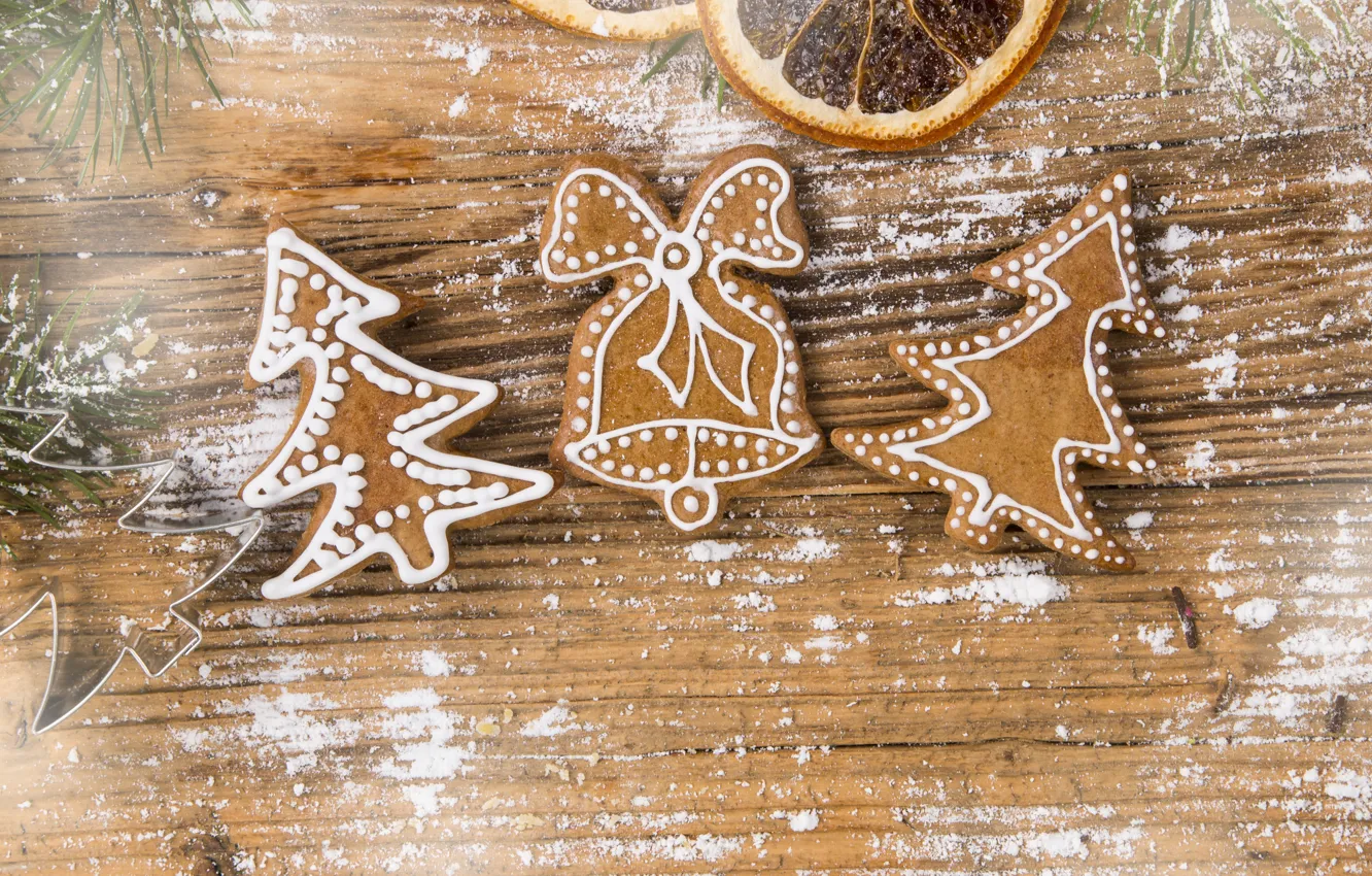 Photo wallpaper cookies, New year, new year, food, food, merry christmas, cookies, christmas tree