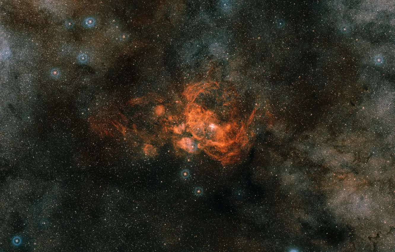 Photo wallpaper Scorpio, constellation, NGC 6357, emission nebula, Pismis 24