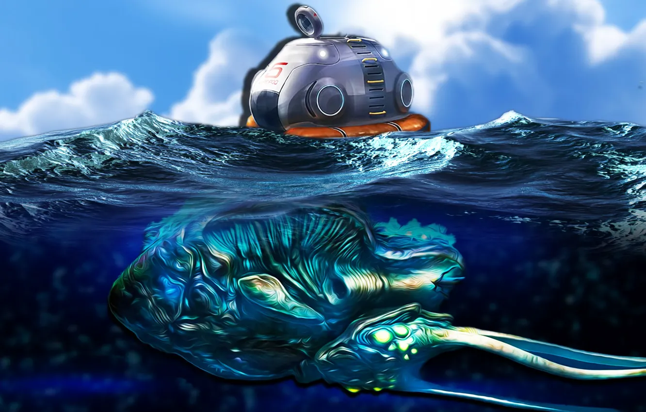 Photo wallpaper water, the game, Subnautica, Rifampin