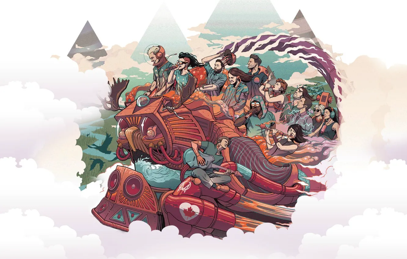 Photo wallpaper Canada, art, train, dubstep, Skrillex, Kiesza, Quiet, ZEDS DEAD