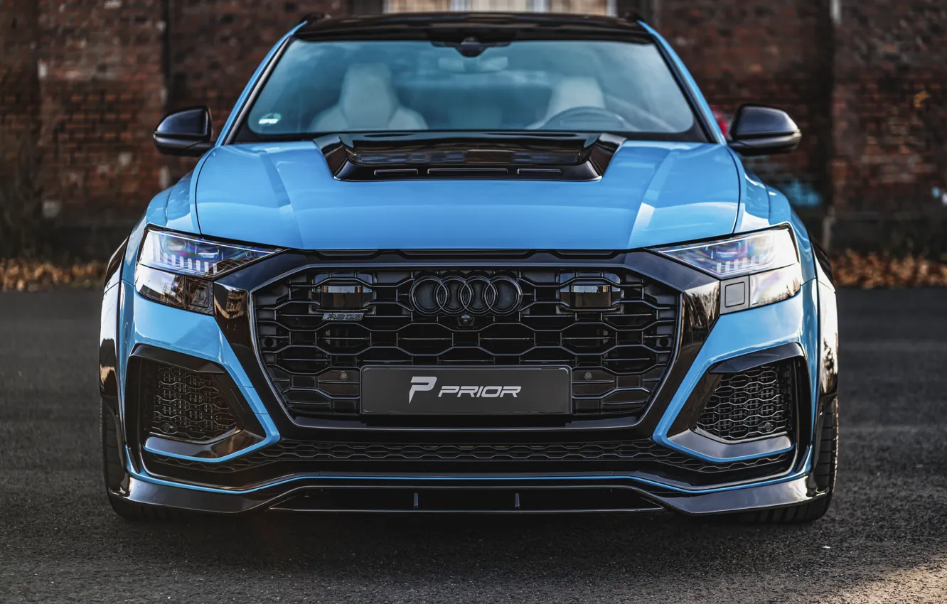 Photo wallpaper Audi, blue, Prior Design, Sight, 2023, RS Q8, Audi RS Q8, Aerodynamic-Kit
