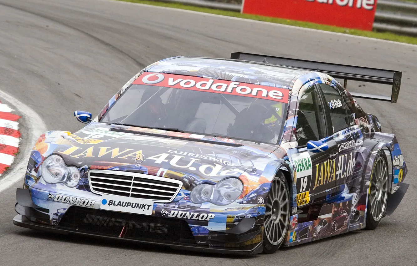 Photo wallpaper photo, race, Mercedes-Benz, track, turn, track, AMG, DTM