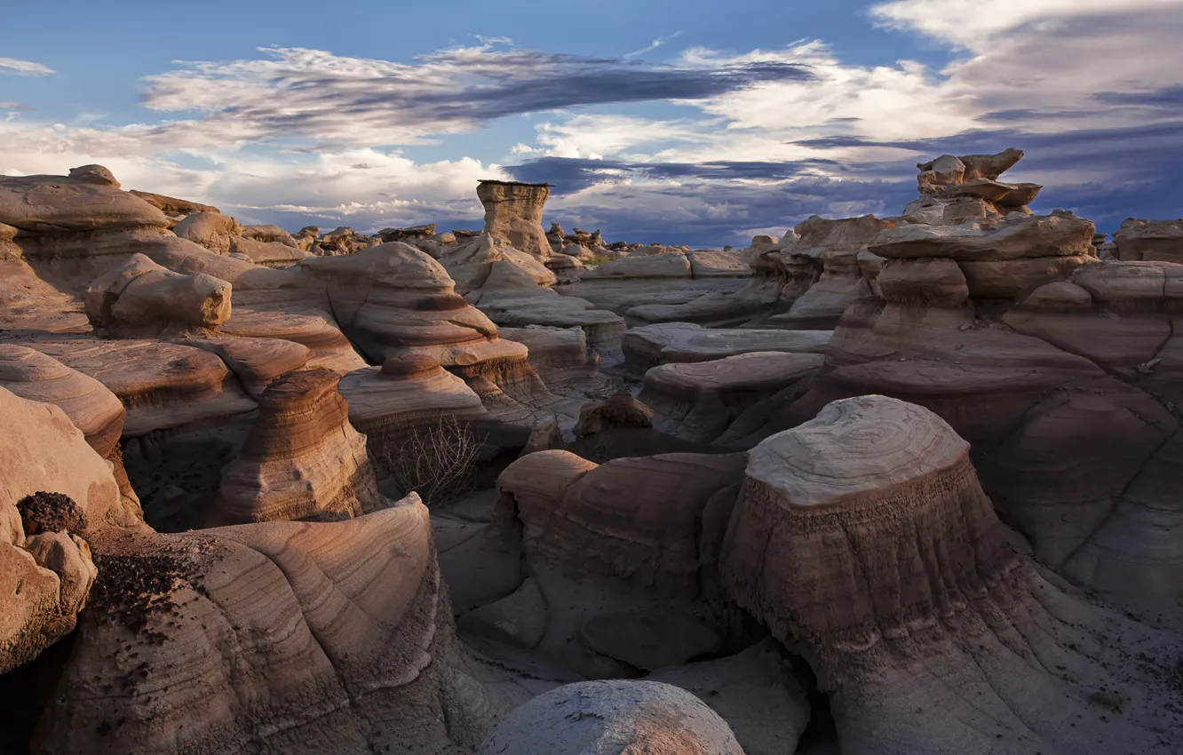 Photo wallpaper stones, desert, Bisti Badlands