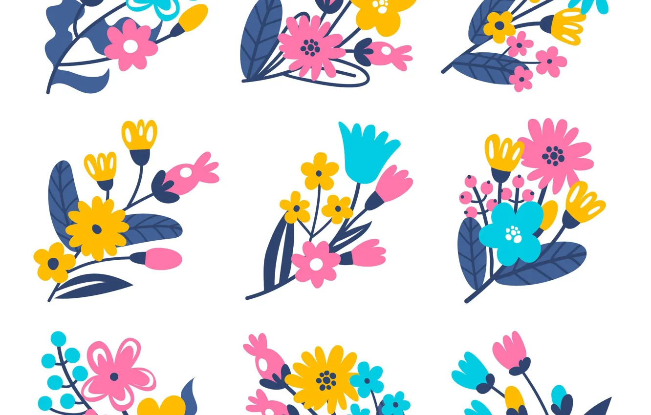 Photo wallpaper texture, white background, flowers, flowers, a bunch