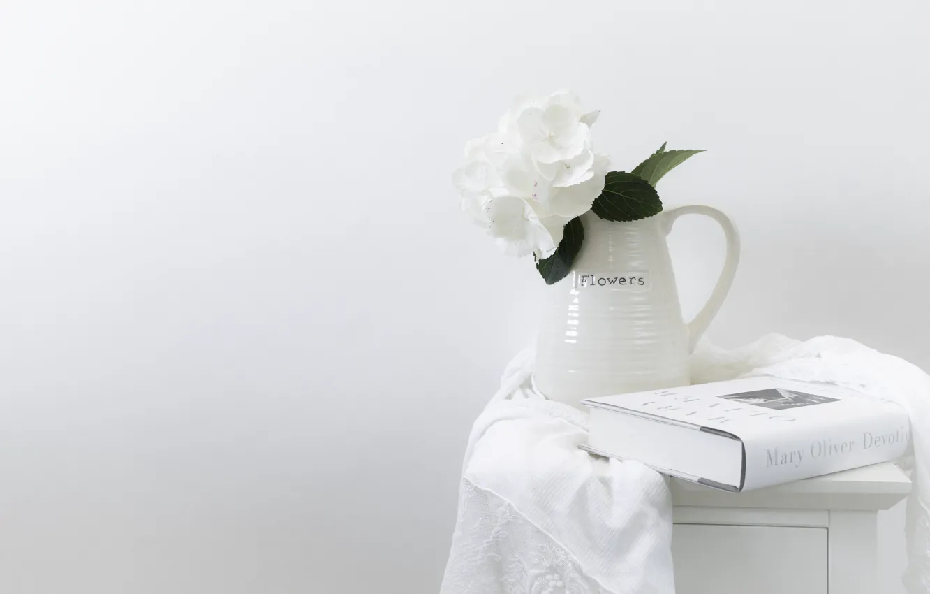 Photo wallpaper flowers, background, book