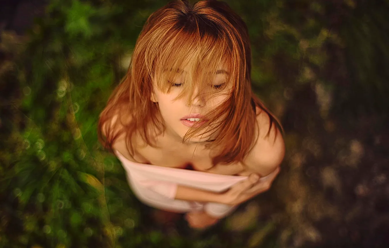 Photo wallpaper hair, portrait, Irina, bokeh