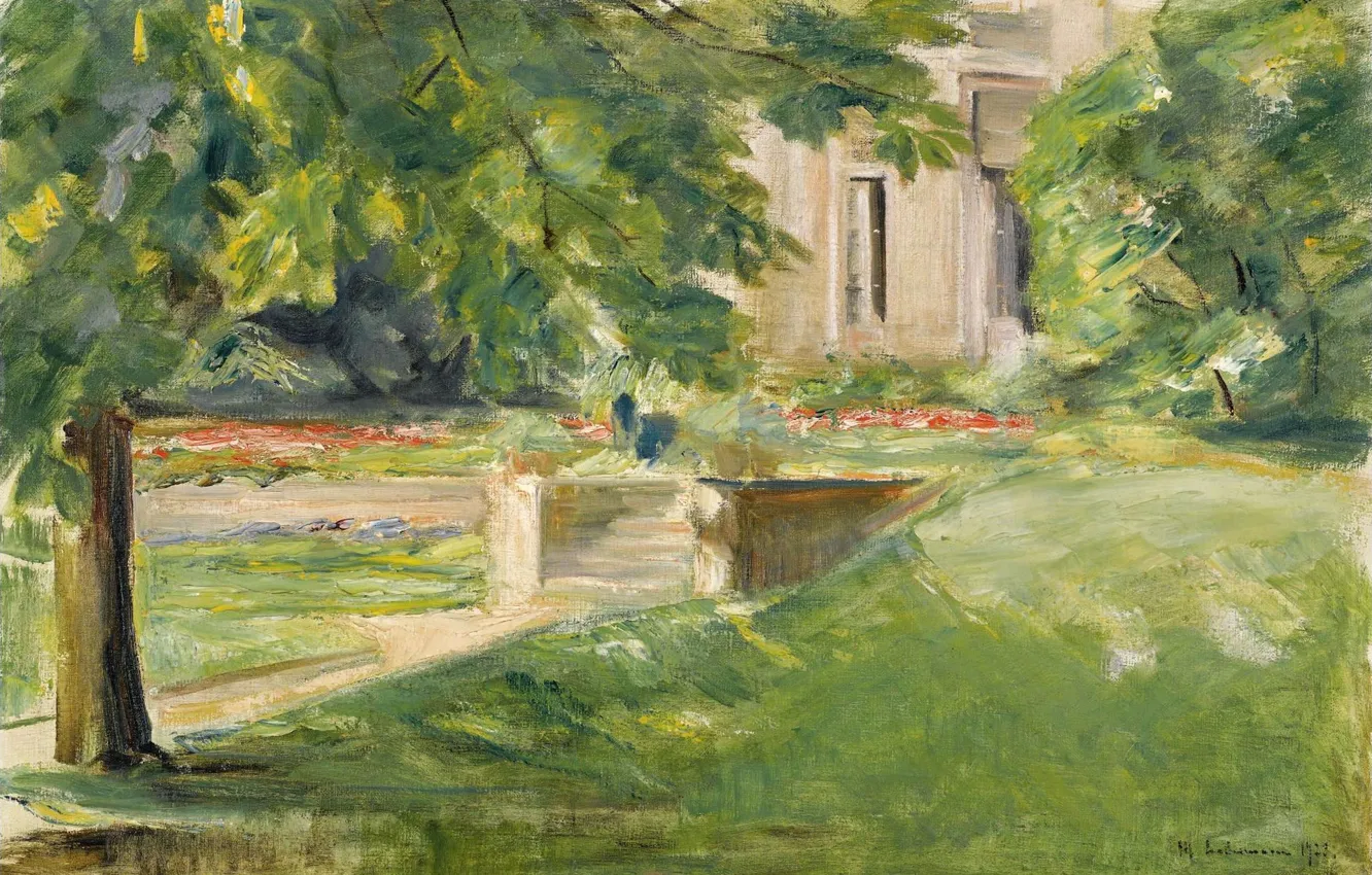 Photo wallpaper landscape, picture, 1923, Max Liebermann, Max Liebermann, The house and terrace on the South-West