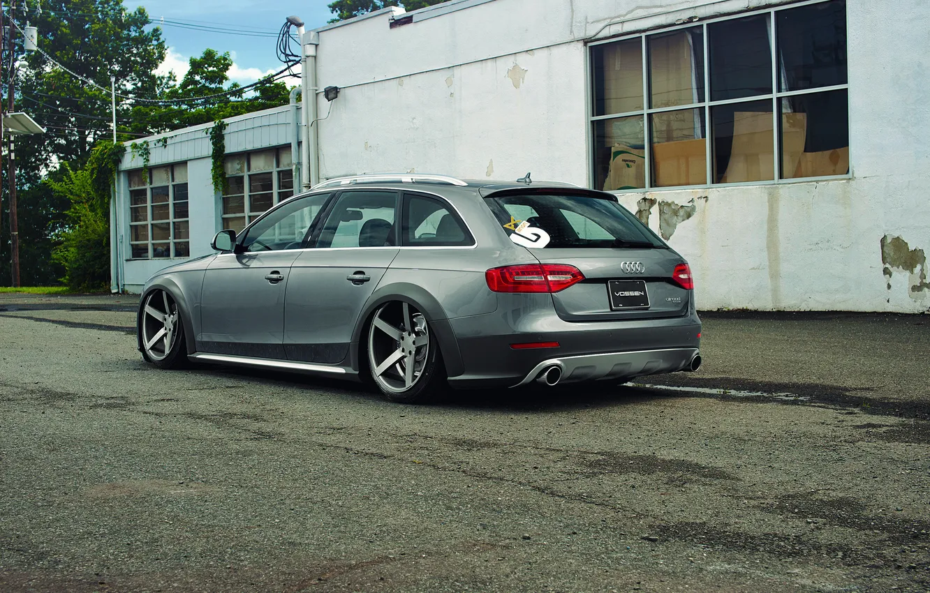 Photo wallpaper grey, Audi, Audi, grey, Vossen, AMS Allroad, 2.5 TDI