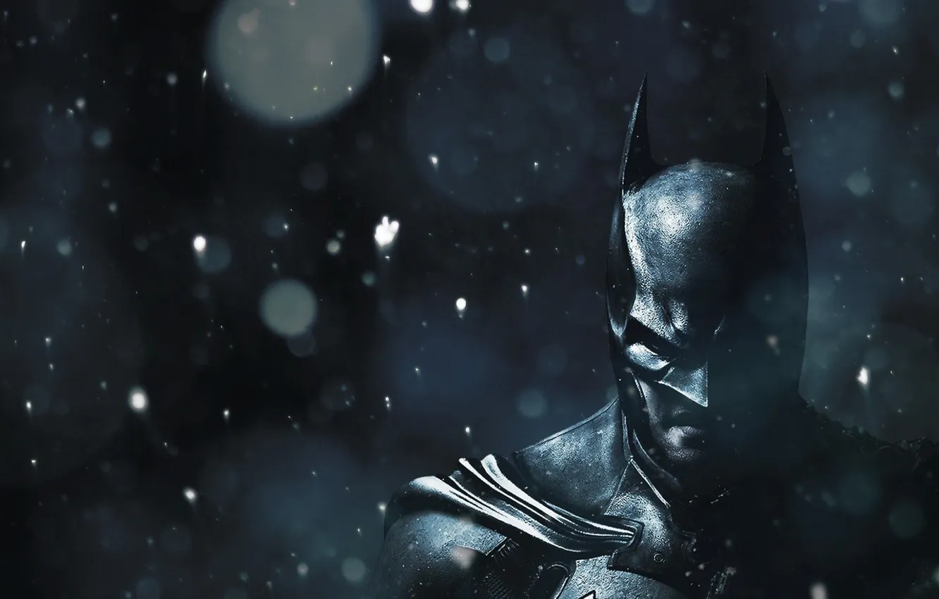 Photo wallpaper snow, mask, Batman: Arkham Origin, Christmas.