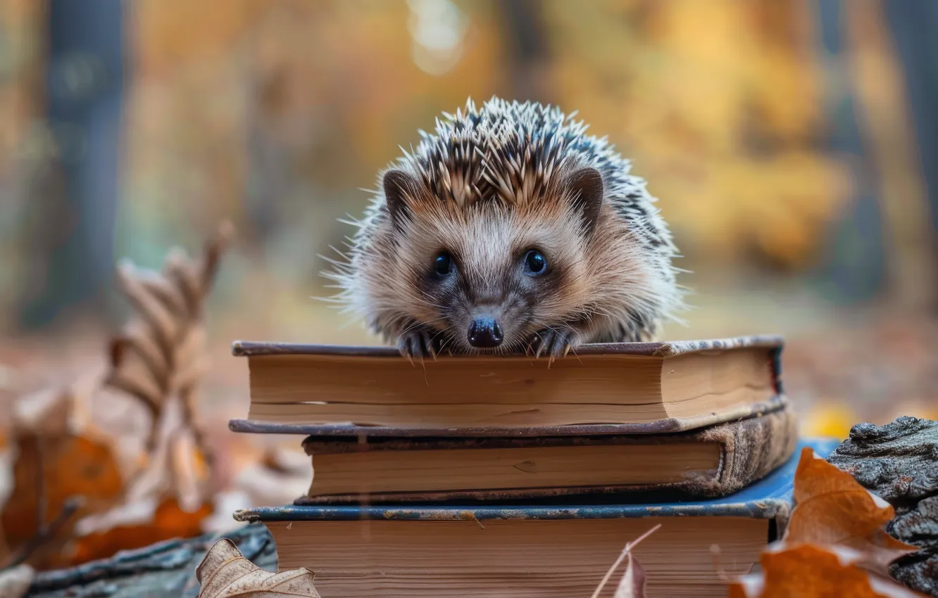 Photo wallpaper autumn, forest, look, branches, nature, Park, foliage, books