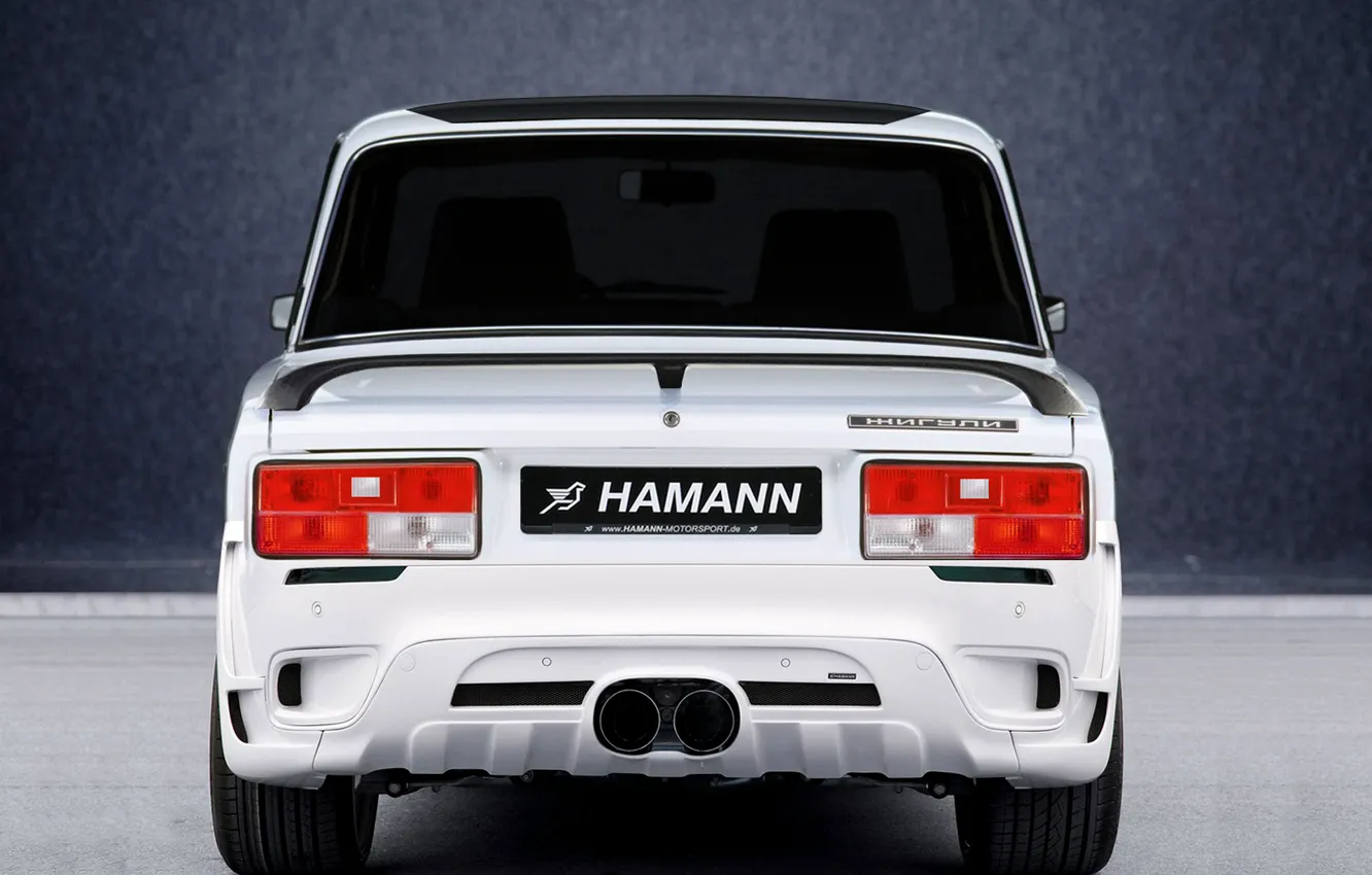 Photo wallpaper white, Hamann, Lada, back, 2107