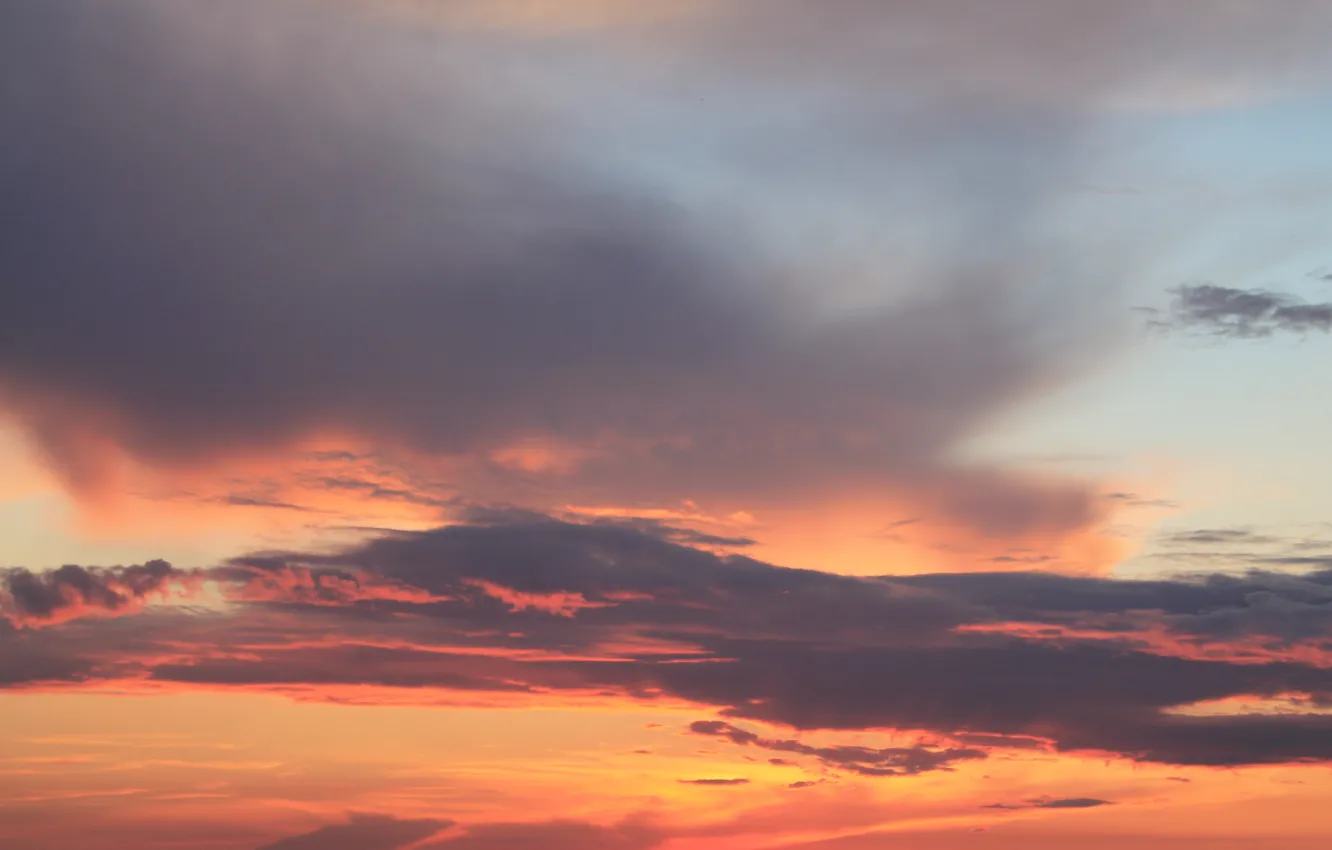 Photo wallpaper summer, the sky, clouds, sunset
