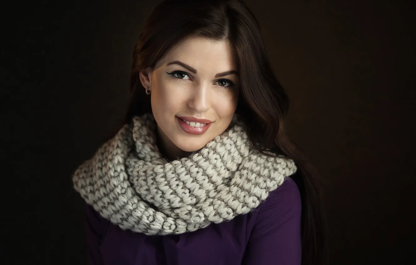 Photo wallpaper look, pose, model, portrait, makeup, brunette, hairstyle, beauty