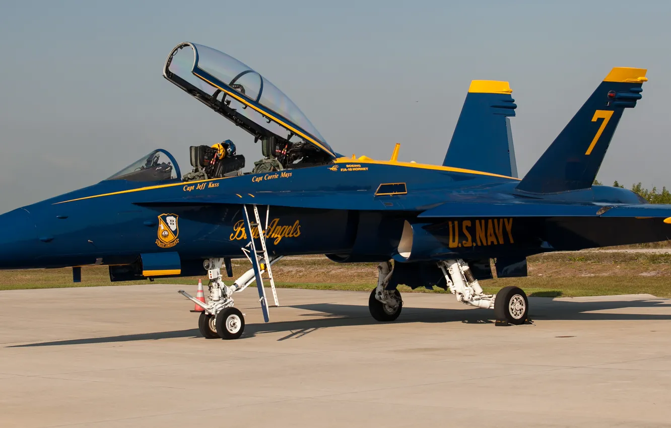 Photo wallpaper fighter, USA, the plane, blue angel, in.with.navy