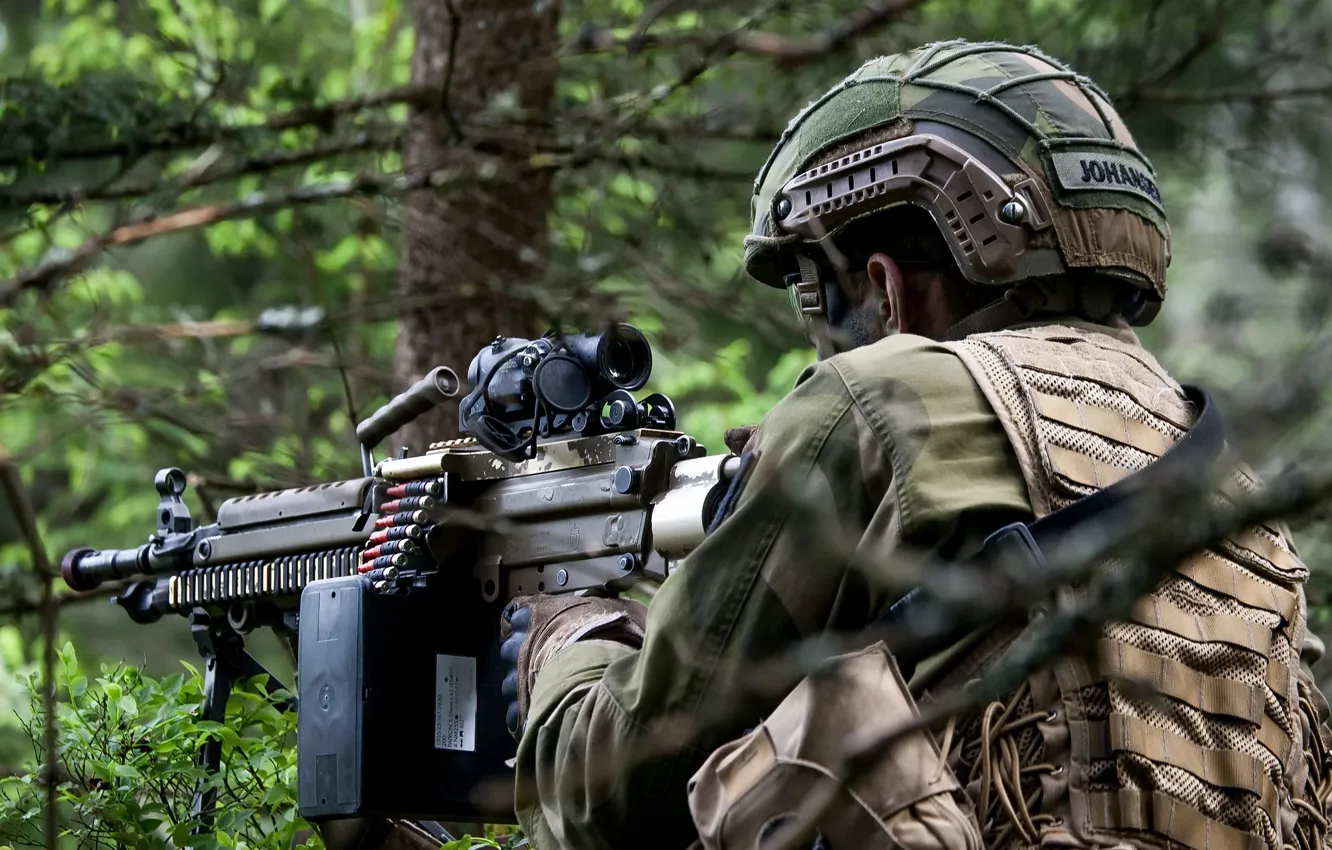 Photo wallpaper weapons, soldiers, Norwegian Army