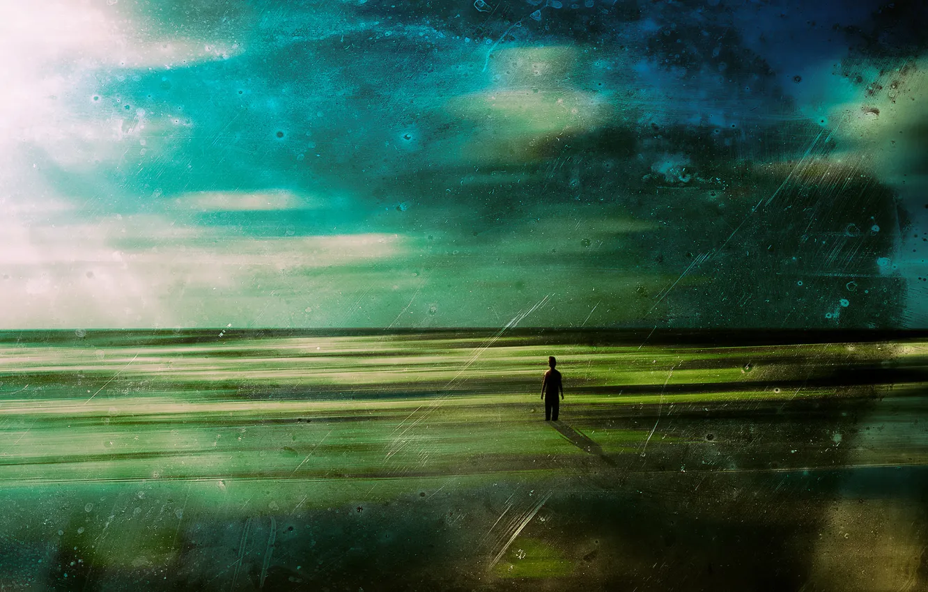 Photo wallpaper field, background, people