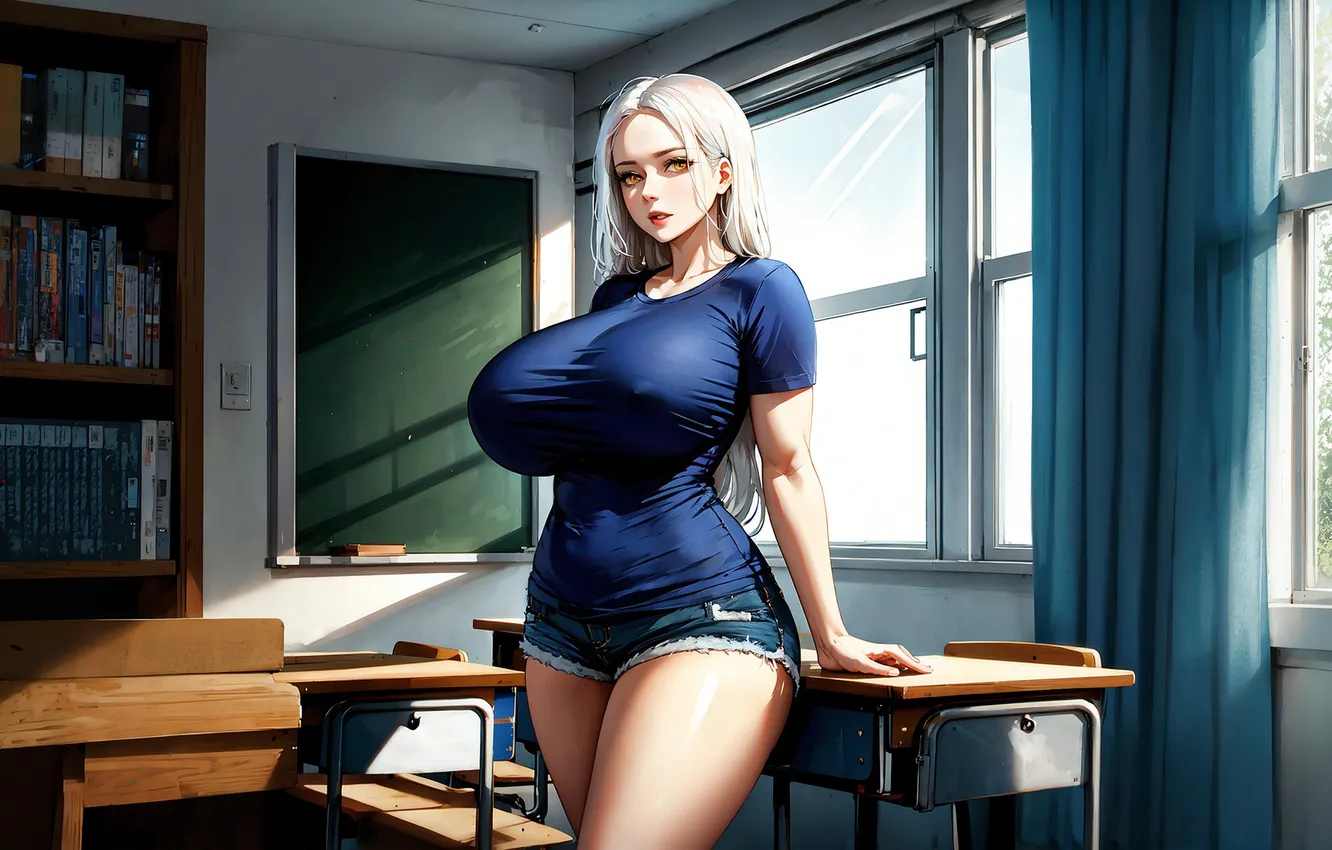 Photo wallpaper girl, anime, class