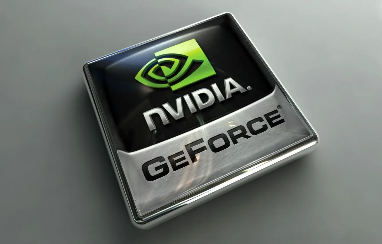Photo wallpaper Logo, Nvidia, GeForce