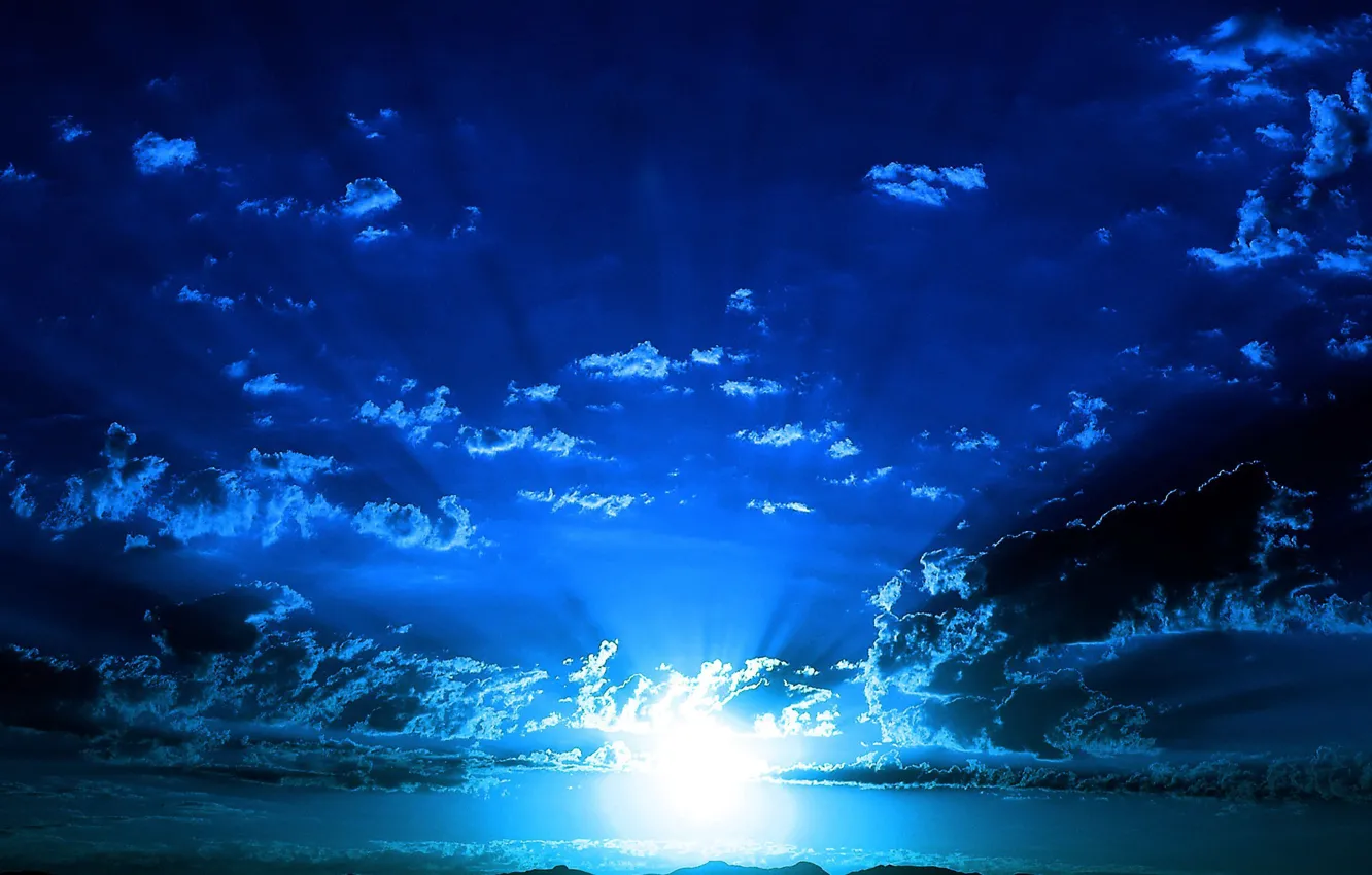 Photo wallpaper sea, the sky, light