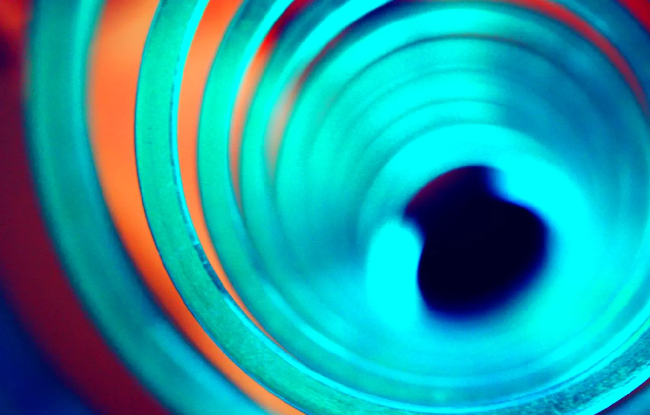 Photo wallpaper light, circles, color, ring, the tunnel