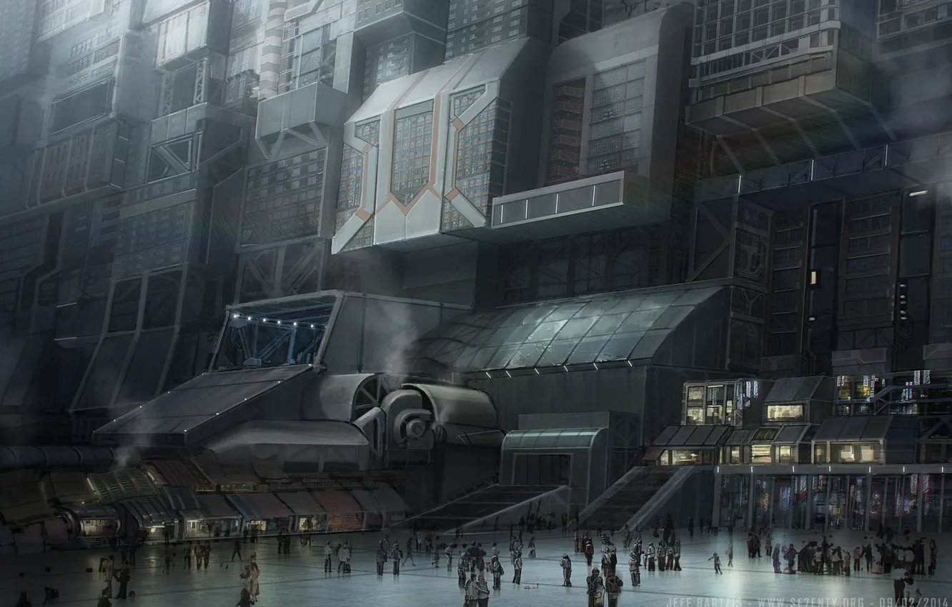 Photo wallpaper people, construction, area, architecture, cityscape close