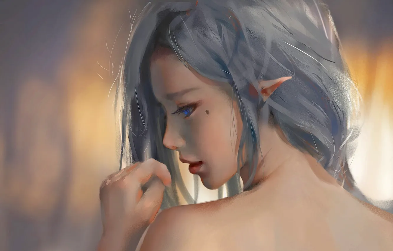 Photo wallpaper fantasy, elf, Girl, art