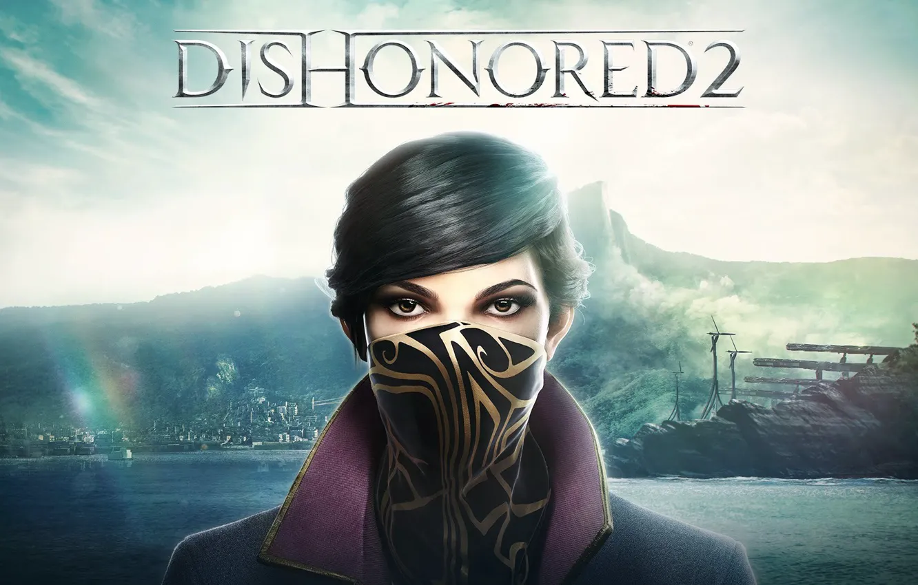 Photo wallpaper girl, sign, killer, assassin, assassin, Bethesda Softworks, Corvo, Arkane Studios