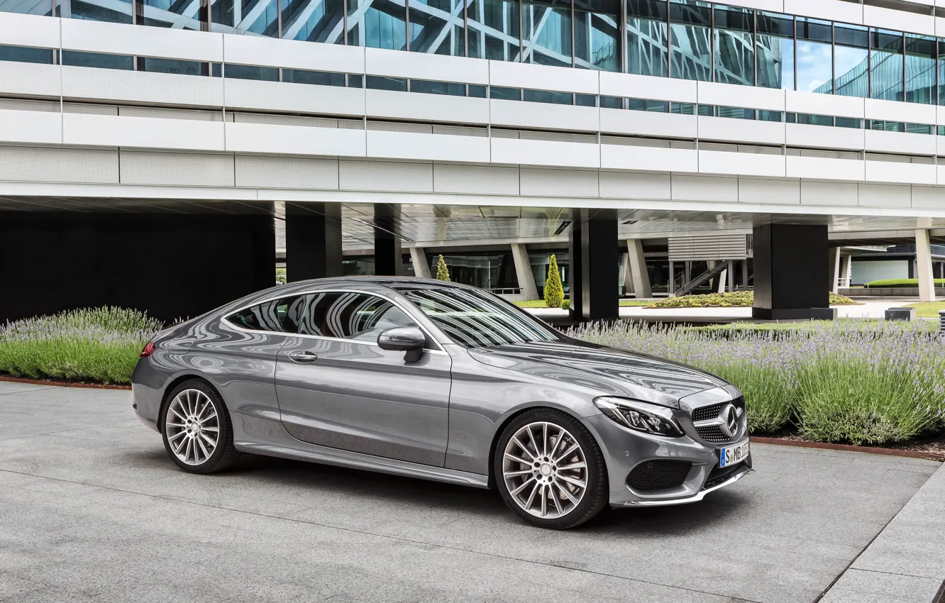 Photo wallpaper Mercedes-Benz, Coupe, C-300, AMG-Line