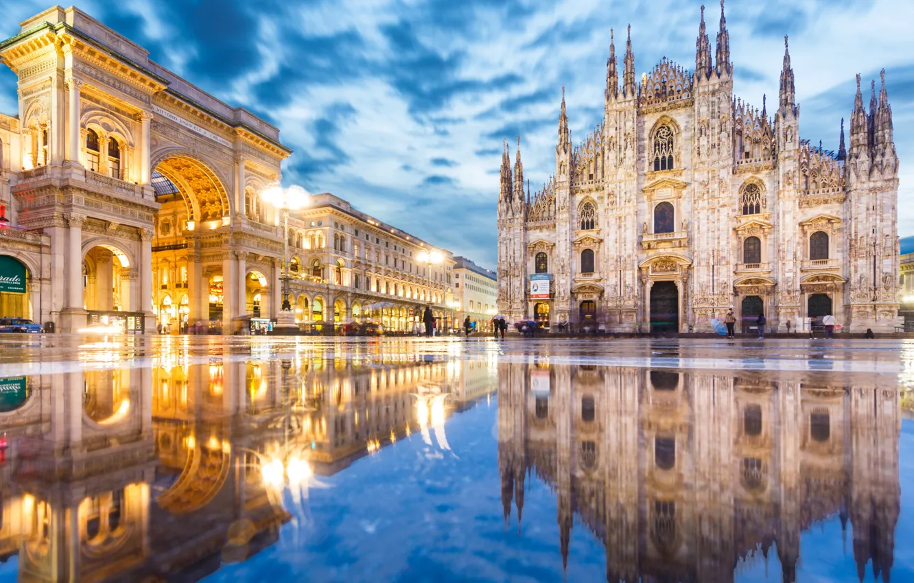 Photo wallpaper Italy, Milan, The Duomo of Milan