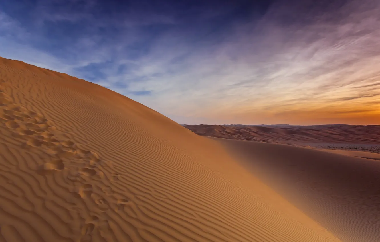 Photo wallpaper landscape, desert, dunes