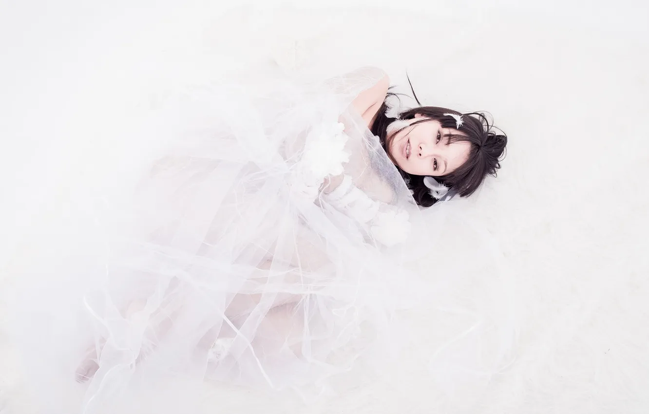 Photo wallpaper girl, pose, mood