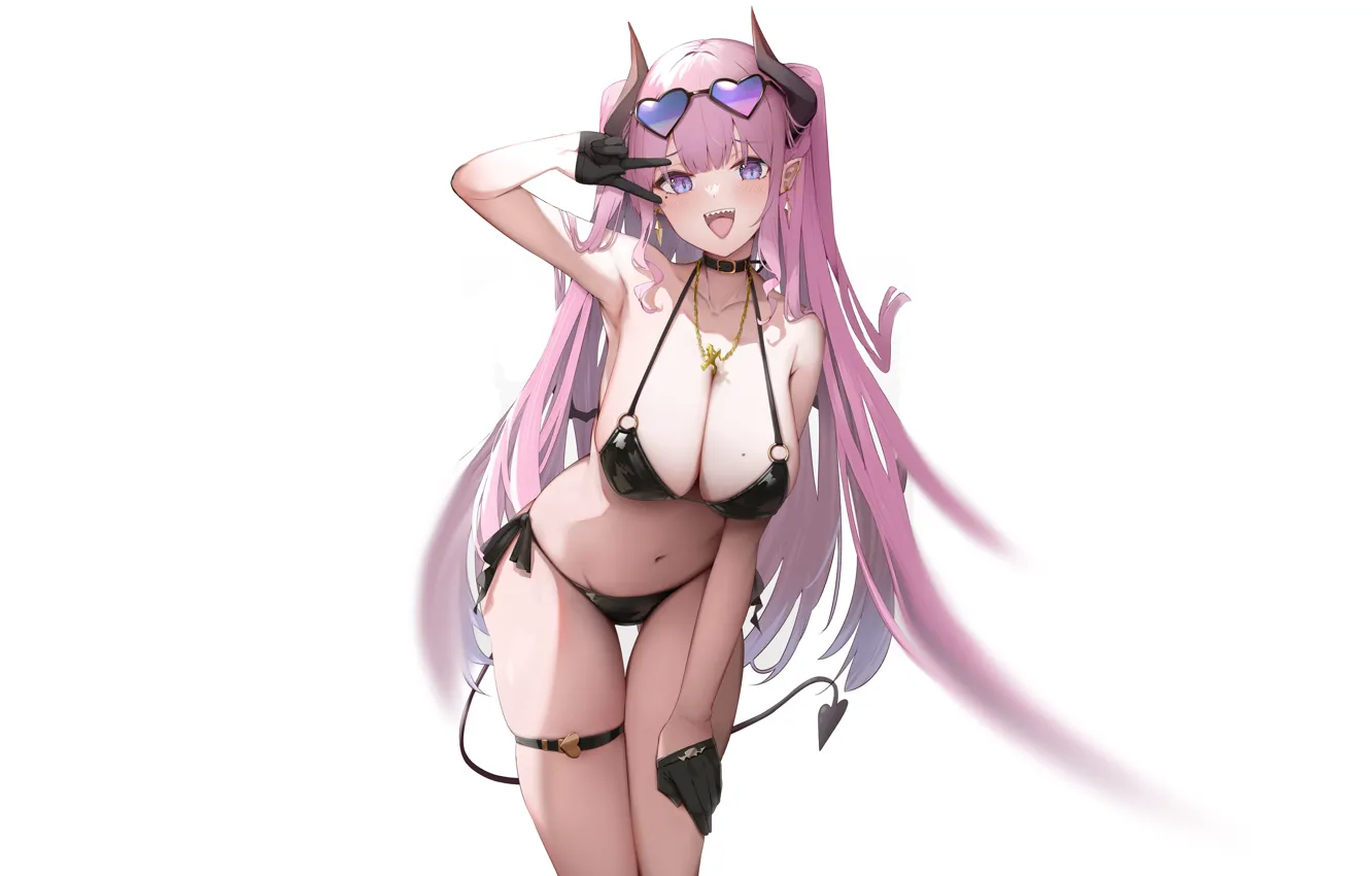 Photo wallpaper girl, hot, sexy, boobs, sexy girl, anime, babe, bikini