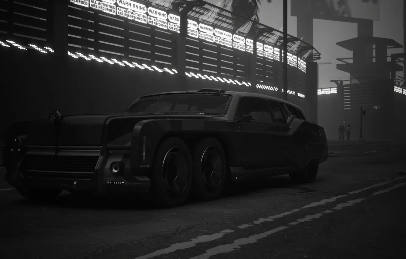 Photo wallpaper car, night city, Cyberpunk 2077, Villefort Alvarado V4FH 570 Herman