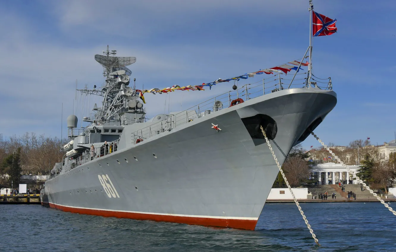 Photo wallpaper Okay, ship, day, Sevastopol, guard, visit