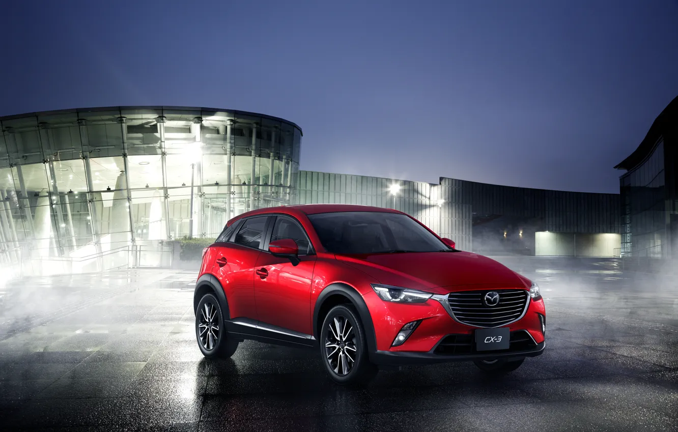 Photo wallpaper red, photo, Mazda, Mazda, car, metallic, 2015, CX-3