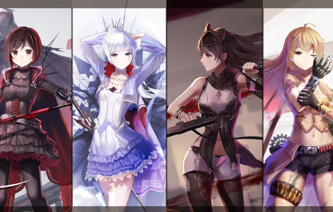 Photo wallpaper girl, sword, weapon, anime, pretty, blade, bishojo, RWBY