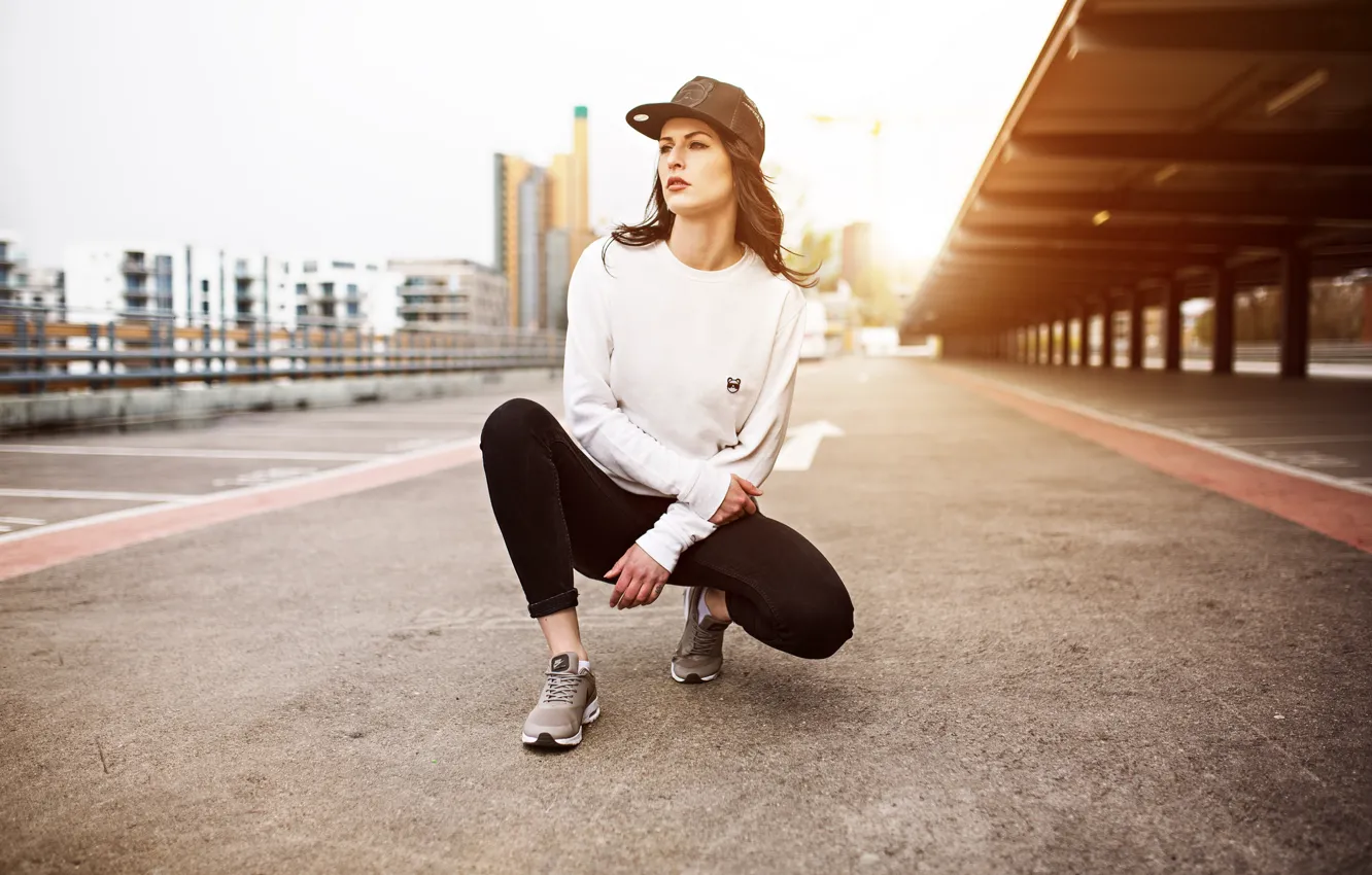 Photo wallpaper summer, girl, face, style, cap