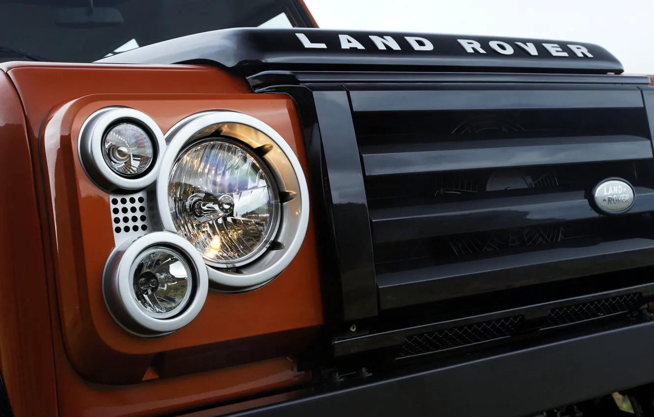 Photo wallpaper Land Rover, grille, 2009, Defender, Limited Edition