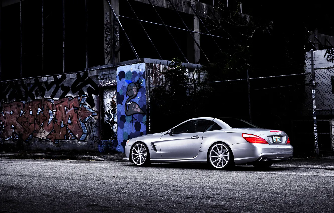 Photo wallpaper Mercedes-Benz, SL-class, silvery, SL 550