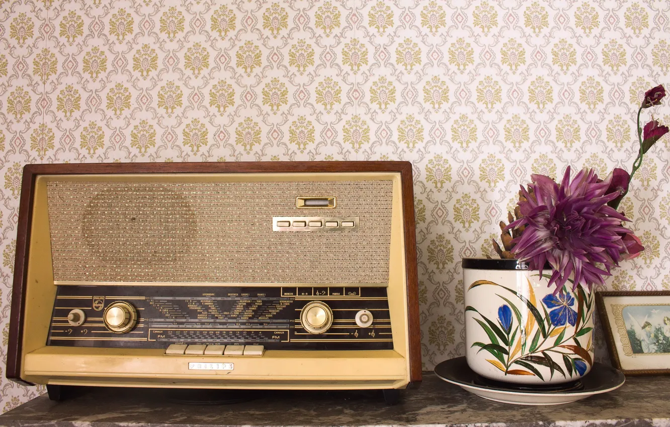 Photo wallpaper background, radio, receiver