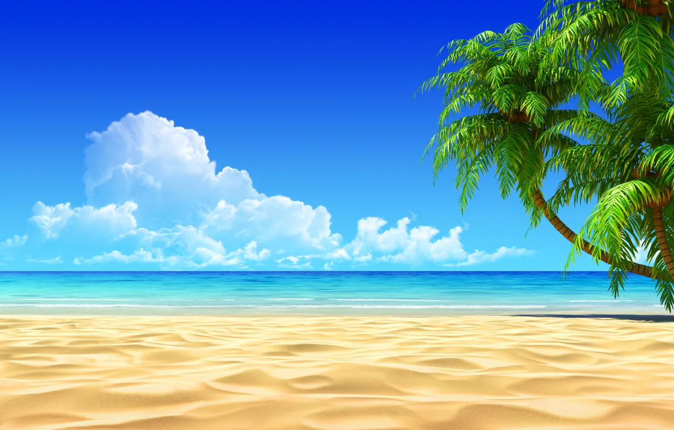 Photo wallpaper beach, tropics, the ocean, exotic