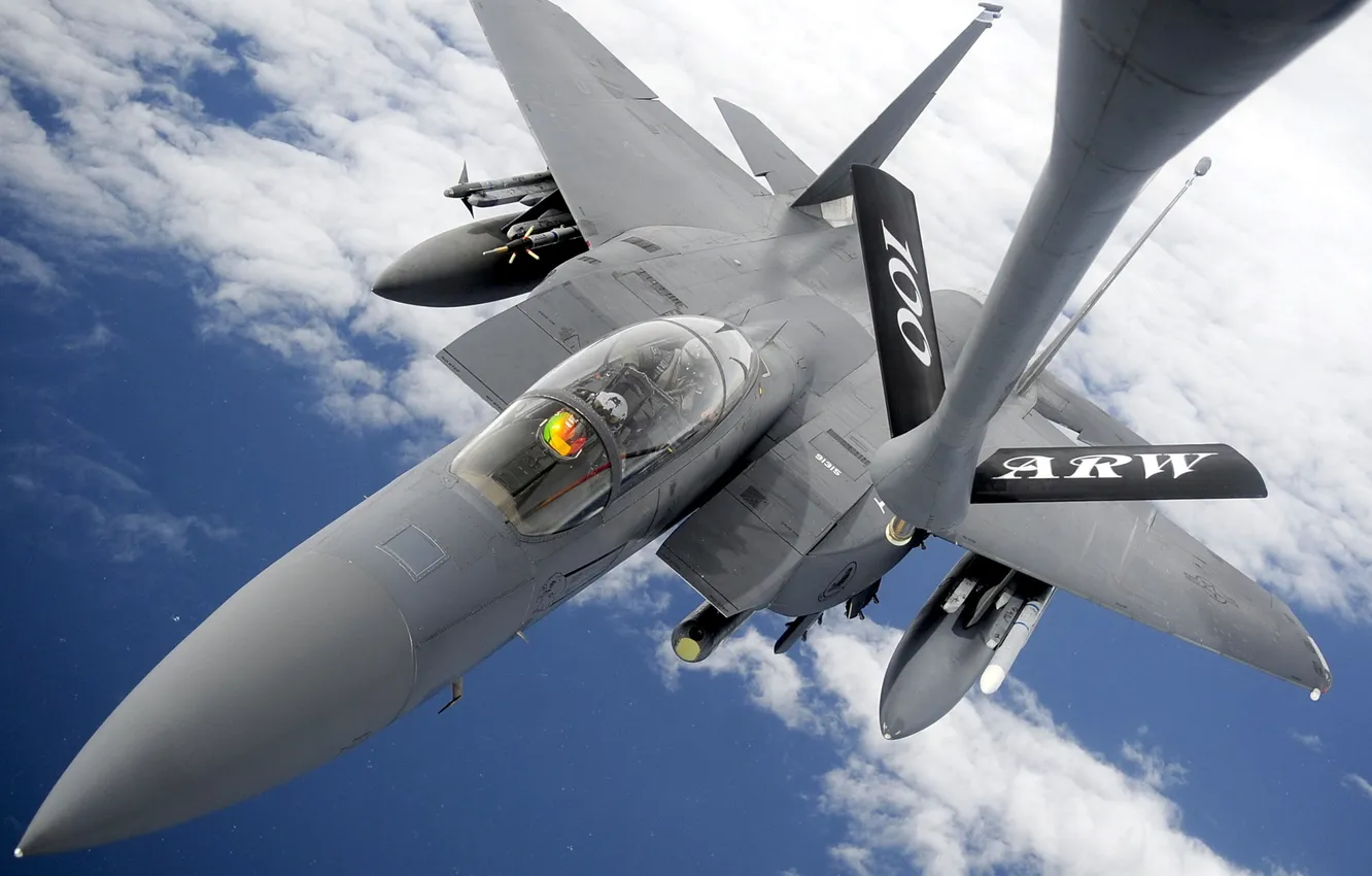 Photo wallpaper the sky, the plane, F-15E Strike Eagle