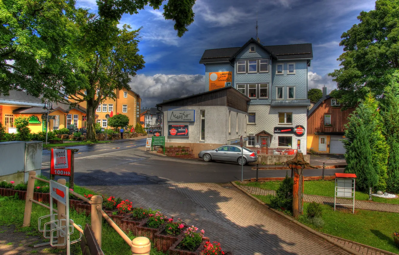 Photo wallpaper machine, the city, photo, street, HDR, home, Germany, Thuringen