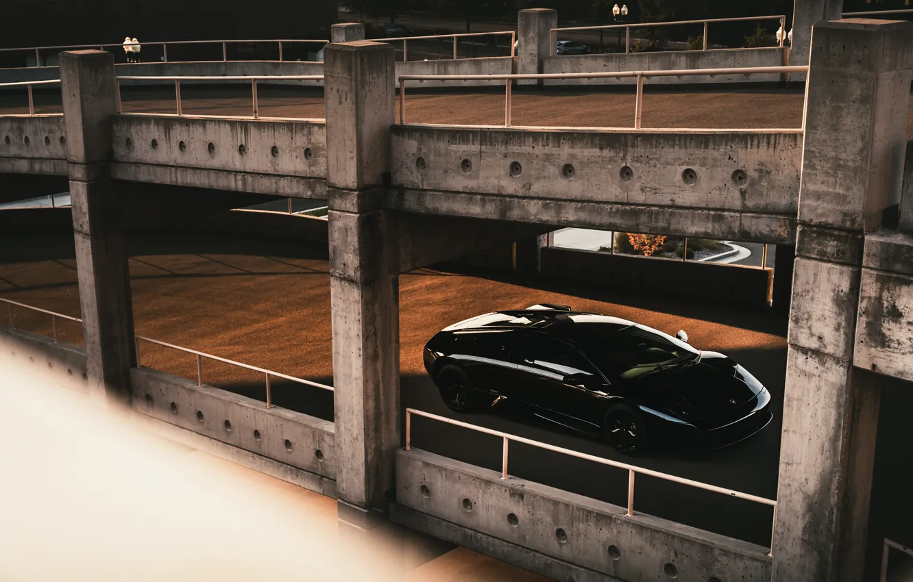 Photo wallpaper Black, Murcielago, Check-in