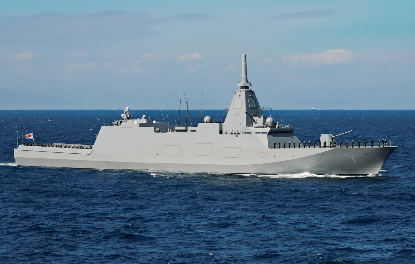 Photo wallpaper Japan, frigate, FFM-1, JS Mogami