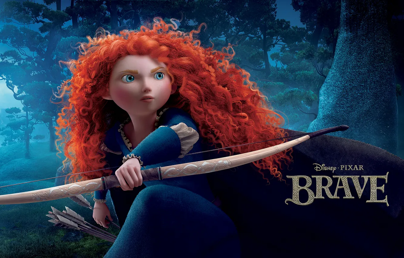 Photo wallpaper Disney, Pixar, Brave heart, Brave